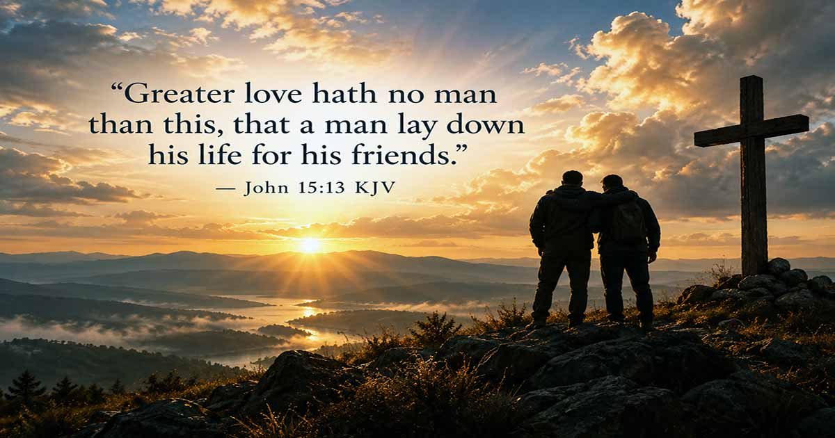 “Greater love hath no man than this, that a man lay down his life for his friends.” — John 15:13 KJV